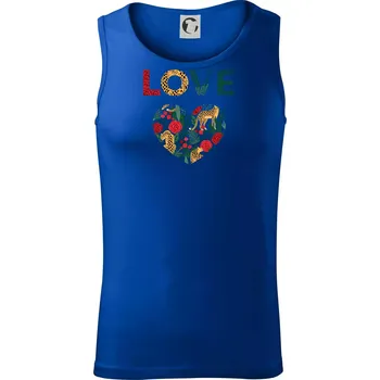 Love srdce divočina (Pecka design) - Tílko pánské Core - S ( Královská modrá )