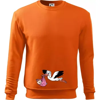 Pánská mikina Čáp a miminko - holka (Hana-creative) - Mikina Essential pánská - M ( Oranžová )