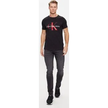Pánské tričko Calvin Klein Jeans T-Shirt J30J320935 Černá Slim Fit 3XL