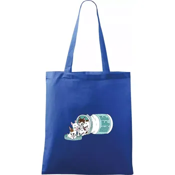 Nákupní taška Bullterrier Friends Forever zelené (Pecka design) - Taška bavlněná - 42 x 38 cm ( Královská modrá )