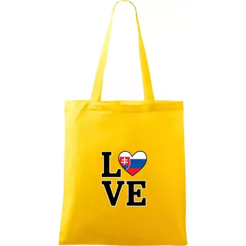 Love Slovenská vlajka - Taška bavlněná - 42 x 38 cm ( Žlutá )