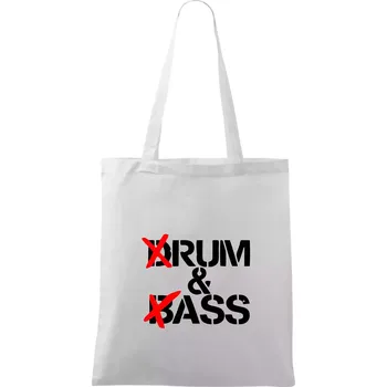 Drum & Bass (Rum & Ass) - Taška bavlněná - 42 x 38 cm ( Bílá )