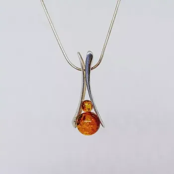 Náhrdelník Náhrdelník Jantarové kamínky ve stříbře (náhrdelník)