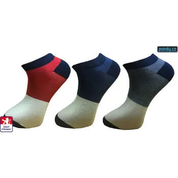 Pánské ponožky Ponožky pánské snížené elastické 39-41 Mix barev