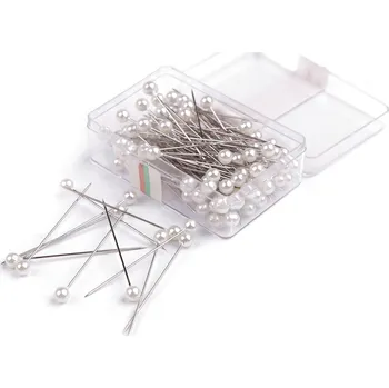 Ozdobné špendlíky s perleťovou hlavičkou délka 40 mm