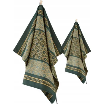 Utěrka ZWOLTEX Marsala GOLD kuchyňský set utěrka x2 zelená 50x70