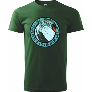 Pánské tričko Swan grace - Triko extra velké (5-8XL) - 8XL ( Lahvově zelená )