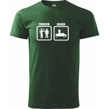 Pánské tričko Problém - Auto - Triko extra velké (5-8XL) - 7XL ( Lahvově zelená )