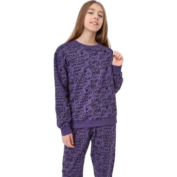 Dívčí tepláky Casual - fialová 140