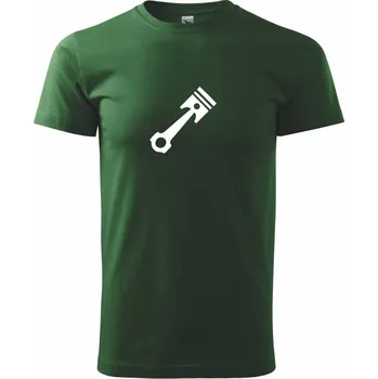 Píst jednoduchý - Triko extra velké (5-8XL) - 7XL ( Lahvově zelená )