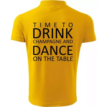 Pánská košile Time to drink Champagne - Polokošile pánská Pique Polo 203 - 3XL ( Žlutá )