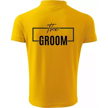 Pánská košile Trika na rozlučku ve čtverci - The Groom - Polokošile pánská Pique Polo 203 - M ( Žlutá )