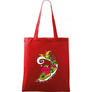 Nákupní taška Milkshake vlak kreslený (Pecka design) - Taška bavlněná - 42 x 38 cm ( Červená )