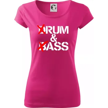 Dámské tričko Drum & Bass (Rum & Ass) - Dámské triko Pure - XS ( Purpurová )