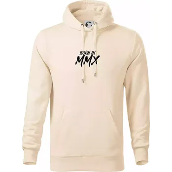 Pánská mikina Born in - Římské číslo 2010 - Mikina pánská Cape s kapucí - 5XL ( Mandlová )