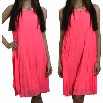 Dámské šaty Letní plisované šaty Barva: ružové
