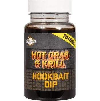 Návnadové aroma Dynamite Baits Hookbait Dip Hot Crab & Krill 100ml