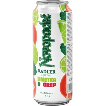 Pivo Pivovar Nová Paka Radler limetka grep 2,2% plechovka 0,5l