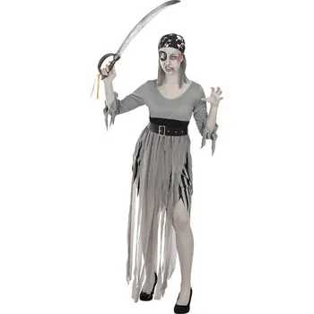 Karnevalový kostým Funiglobal - Kostým zombie pirát pro ženy - XXL