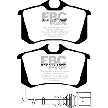 Brzdový komplet EBC sada brzd PD05KR | destičky Orangestuff & kotouče Standard zadní PD05KR222