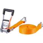 Strend Pro Upínací popruh s ráčnou a dvojitým hákem dvoudílný 8 m x 50 mm / 5 T