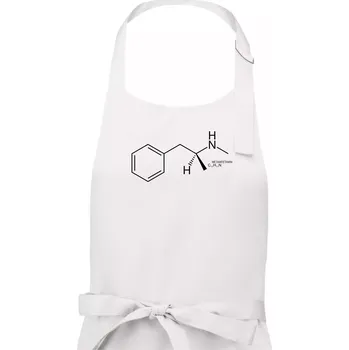 Kuchyňská zástěra Molekulární struktura pervitin - Dámská zástěra na vaření - Univerzální velikost ( Bílá )
