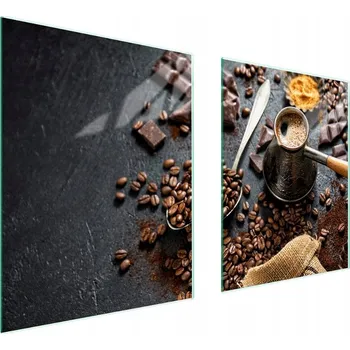Obraz Skleněná ochranná deska na sporák 85x52 Káva