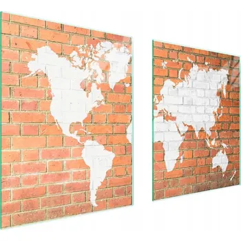 Obraz Skleněná ochranná deska na sporák 85x52 Cihla