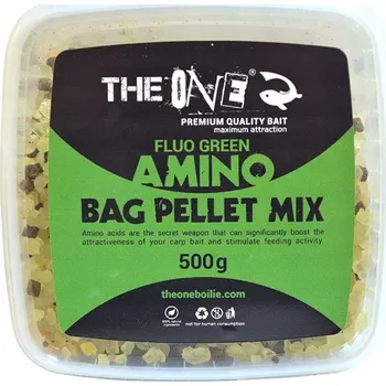 Návnadová surovina The One Pelety Amino Bag Pellet Mix 500 g - Fluo Zelený