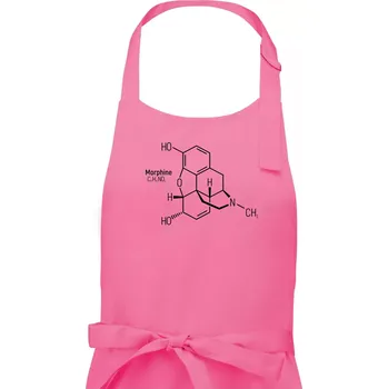Kuchyňská zástěra Molekulární struktura Morfin - Pánská zástěra na vaření - Univerzální velikost ( Růžová )