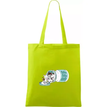 Bullterrier Friends Forever zelené (Pecka design) - Taška bavlněná - 42 x 38 cm ( Limetková )