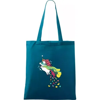 Sweet jednorožec (Pecka design) - Taška bavlněná - 42 x 38 cm ( Petrolejová )