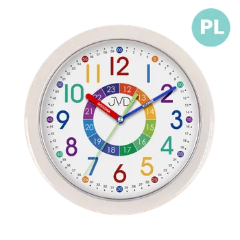 Hodiny Dětské nástěnné hodiny s tichým chodem v polštině JVD HP612.D14