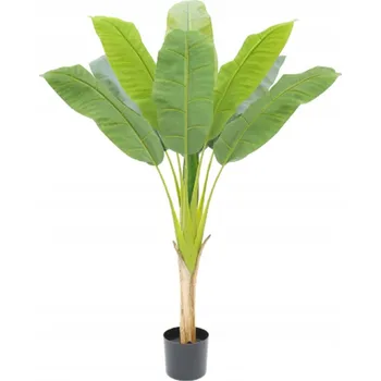 umělá květina UMĚLÁ Rostlina BANÁNOVNÍK PALMA V KVĚTINÁČI REALISTICKÁ 120cm Dekorace