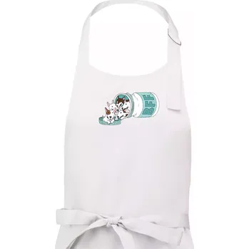 Kuchyňská zástěra Bullterrier Friends Forever zelené (Pecka design) - Dámská zástěra na vaření - Univerzální velikost ( Bílá )