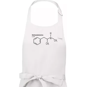 Kuchyňská zástěra Molekulární struktura Metamfetamin - Dámská zástěra na vaření - Univerzální velikost ( Bílá )