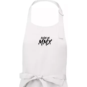 Kuchyňská zástěra Born in - Římské číslo 2010 - Dámská zástěra na vaření - Univerzální velikost ( Bílá )