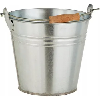 Dehner Dekorativní kbelík, Ø 28 cm, výška 28 cm, pozinkovaný, stříbrný