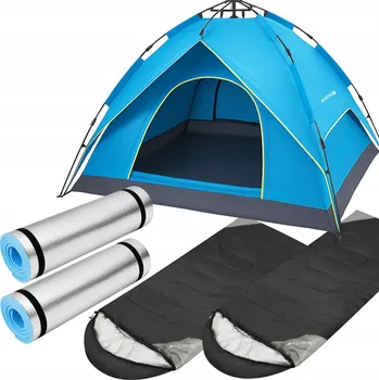 Stan STAN TURISTICKÝ PRO 3 OSOBY KEMPINGOVÝ + 2X SPACÁK + 2X KARIMATKA LETNÍ SADA