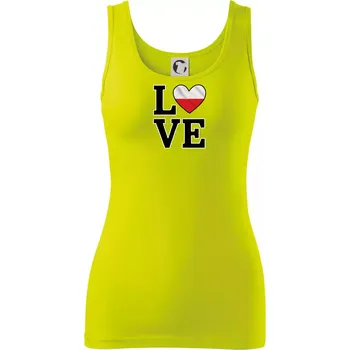 Love Polská vlajka - Dámské tílko - L ( Limetková )