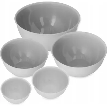 5x PLASTOVÁ MÍSA MISKA na OVOCE Salát GRIL KUCHYŇSKÁ KULATÁ SADA