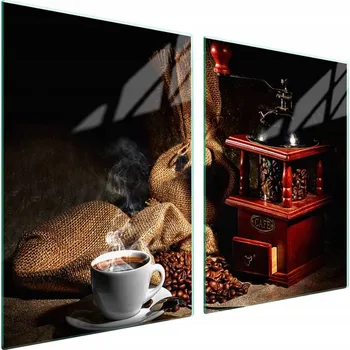 Obraz Skleněná ochranná deska na sporák 2x45x52 Káva