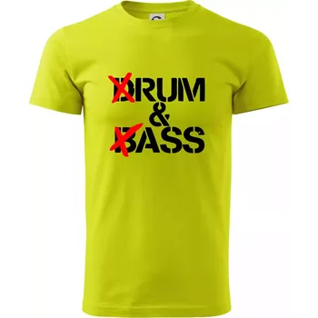 Drum & Bass (Rum & Ass) - Klasické pánské triko vyšší gramáže - S ( Limetková )