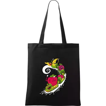 Nákupní taška Milkshake vlak kreslený (Pecka design) - Taška bavlněná - 42 x 38 cm ( Černá )