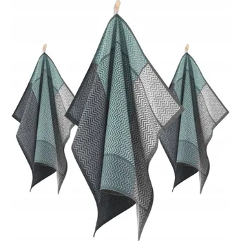 Utěrka ZWOLTEX Pure kuchyňský set utěrka hadřík x3 modrý 50x70