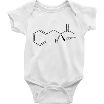 Kojenecké oblečení Molekulární struktura pervitin - Body kojenecké s krátkým rukávem - Krátký r. do 3 měs ( Bílá )