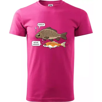 Pánská móda Hezké Vánoce Kapr a Koi kapr (Hana-creative) - Klasické pánské triko vyšší gramáže - XL ( Purpurová )