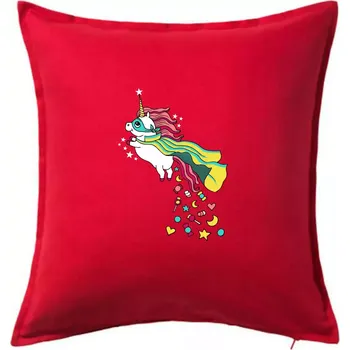 Polštář Sweet jednorožec (Pecka design) - Polštář 50x50 - 50x50 - Pouze potah ( Červená )
