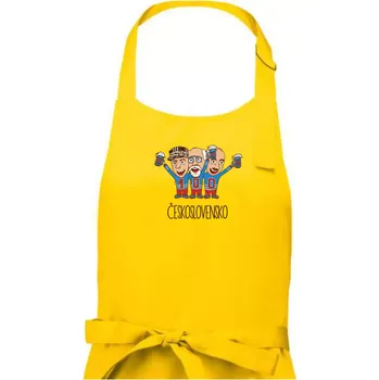 Kuchyňská zástěra Československo 100 let - pivo (Pecka design) - Pánská zástěra na vaření - Univerzální velikost ( Žlutá )