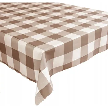 ubrus Ubrus Odolný Skvrnám Dekorativní Alice Kostkovaný Hnědý 160x240 cm
